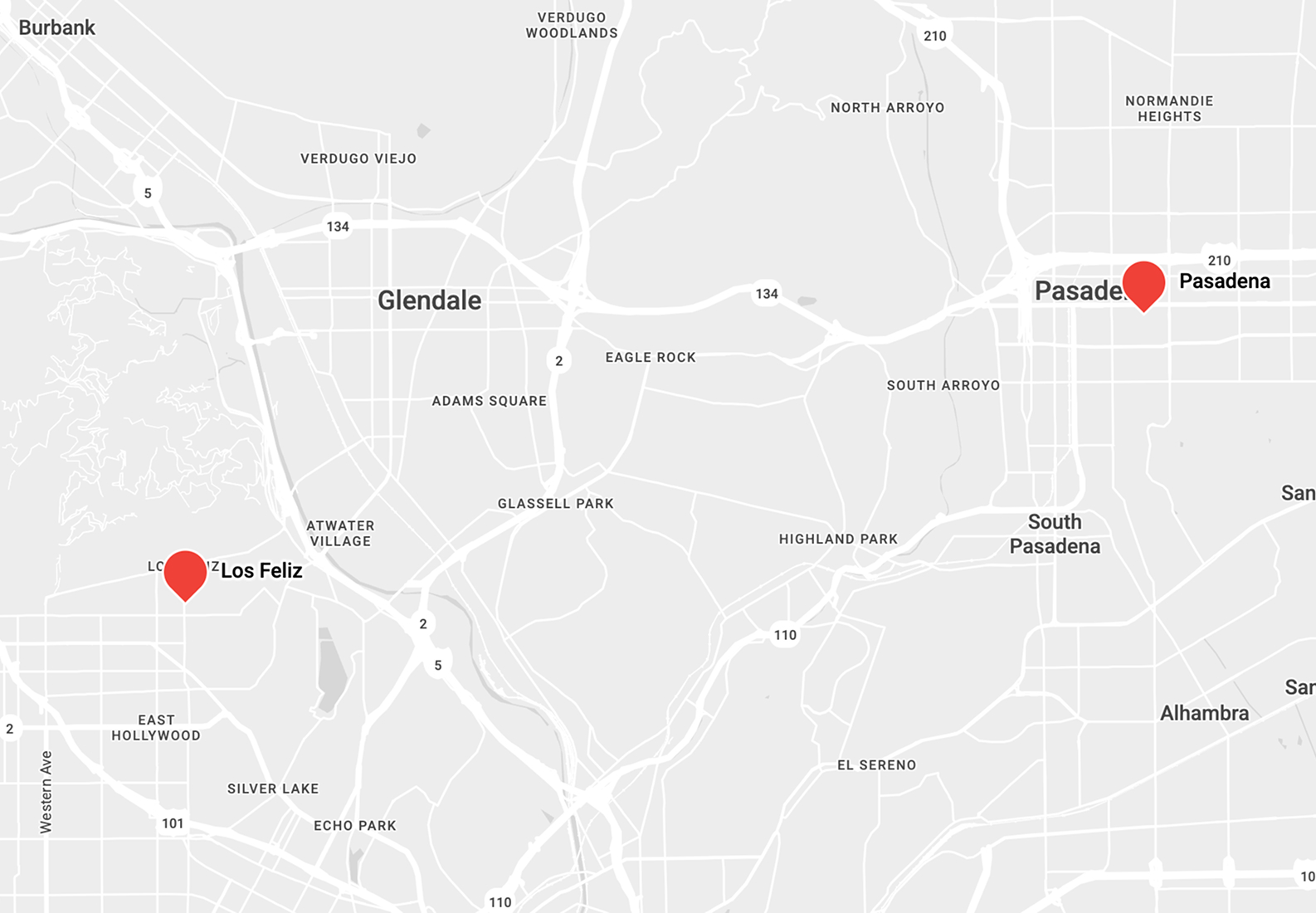 Los Angeles Area Map